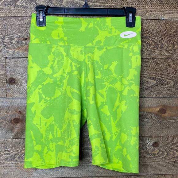 Nike One Luxe Icon Clash Training Shorts Green Pull-On Stretch Size Small NWT - Picture 5 of 10